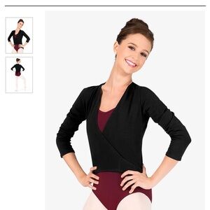 Capezio wrap sweater black XS